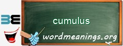 WordMeaning blackboard for cumulus